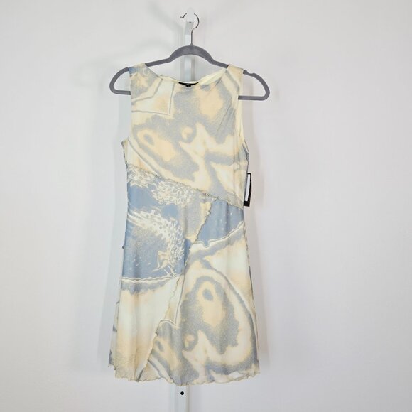 VANS women's molly mini mesh dress gray yellow Size M NEW - Picture 6 of 9